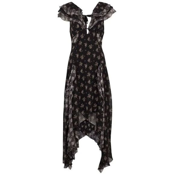 Free People Joaquin Floral-Print Chiffon Midi Dress $219 Size XS - Picture 6 of 15